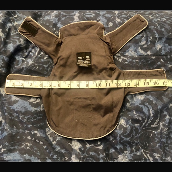 New small dog pet cat grey nylon rain coat S M - Picture 4 of 6